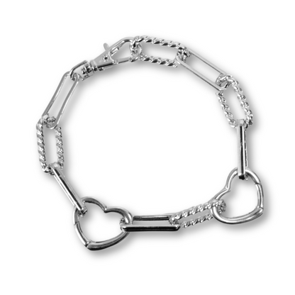 Silver Heart Charm Bracelet