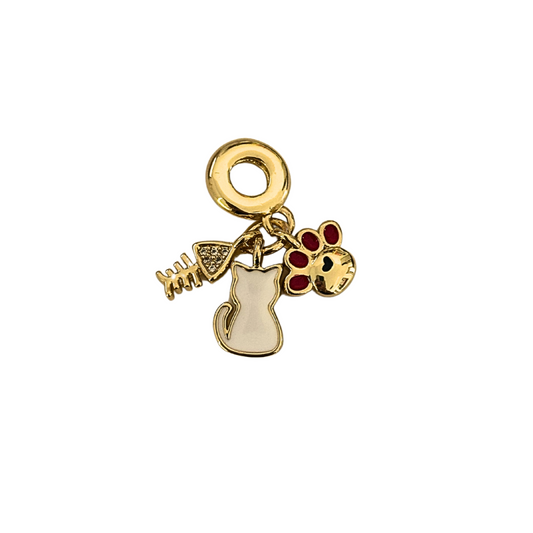 Cat & Paw Charm